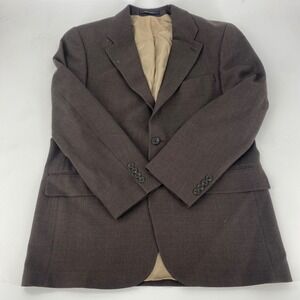 Ralph Lauren‎ Men's Brown Textured Wool Blend Blazer Sport Coat Size 42R
